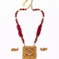 Gold-Polished Alloy Pearl And Beads Mala Pendant Set - The Pari | Swadesiicart