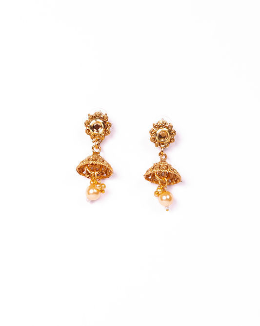 Gold-Polished Alloy Pearl And Beads Mala Pendant Set - The Pari | Swadesiicart