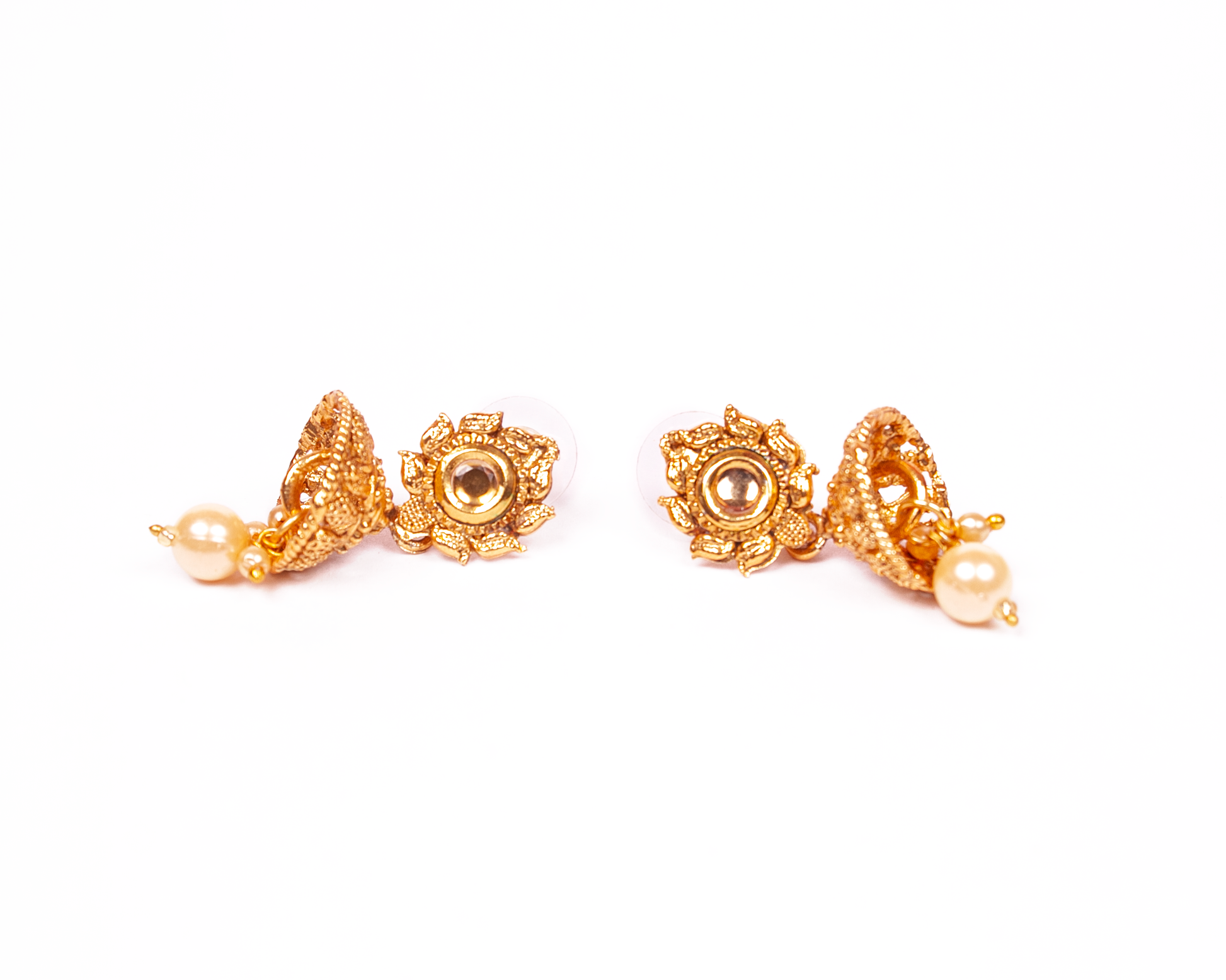 Gold-Polished Alloy Pearl And Beads Mala Pendant Set - The Pari | Swadesiicart