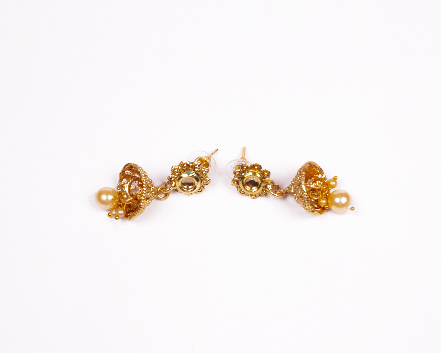 Gold-Polished Alloy Pearl And Beads Mala Pendant Set - The Pari | Swadesiicart