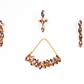 Gold-Polished Alloy Rhinestones Studded Single Line Necklace Set - The Pari - Swadesiicart