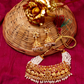 Gold-Polished Alloy Designer Pearl And Alloy Choker Necklace - The Pari | Swadesiicart