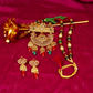 Gold-Polished Alloy Pearl And Beads Mala Pendant Set - The Pari | Swadesiicart