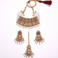 Gold-Polished Alloy Designer Pearl And Alloy Choker Necklace - The Pari | Swadesiicart