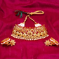 Gold-Polished Alloy Designer Pearl And Alloy Choker Necklace - The Pari | Swadesiicart