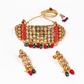 Gold-Polished Alloy Kundan Designer Choker Necklace Set - The Pari | Swadesiicart