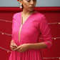 trueBrowns Pink Gold Lace Dress | Swadesiicart