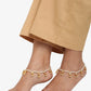 Women's White Gold Pearl Anklets - Ruby Raang | Swadesiicart