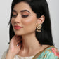 Gold-Polished Kundan Earrings - Ruby Raang | Swadesiicart