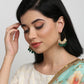 Pearl & Emerald Loops - Ruby Raang | Swadesiicart