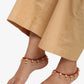 Women's Set Of 2 Red Anklets - Ruby Raang | Swadesiicart
