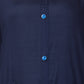 Bashariya Simple Front Open Abaya In Rayon Fabric With Pockets - NavyBlue