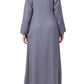 Bashariya Simple Front Open Abaya In Rayon Fabric With Pockets - Grey