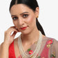 Women's White Gold-Toned Plated Kundan Layered Necklace Set - Ruby Raang - Ruby Raang Studio