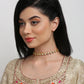 Gold-Polished Kundan Choker - Ruby Raang | Swadesiicart