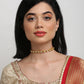 Gold-Polished Kundan Choker - Ruby Raang | Swadesiicart