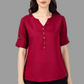 House of RP Women Maroon Rayon Solid Casual Tunic | Swadesiicart