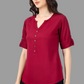 House of RP Women Maroon Rayon Solid Casual Tunic | Swadesiicart