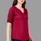 House of RP Women Maroon Rayon Solid Casual Tunic | Swadesiicart