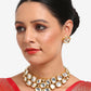 Gold Kundan Choker With Studs - Ruby Raang | Swadesiicart