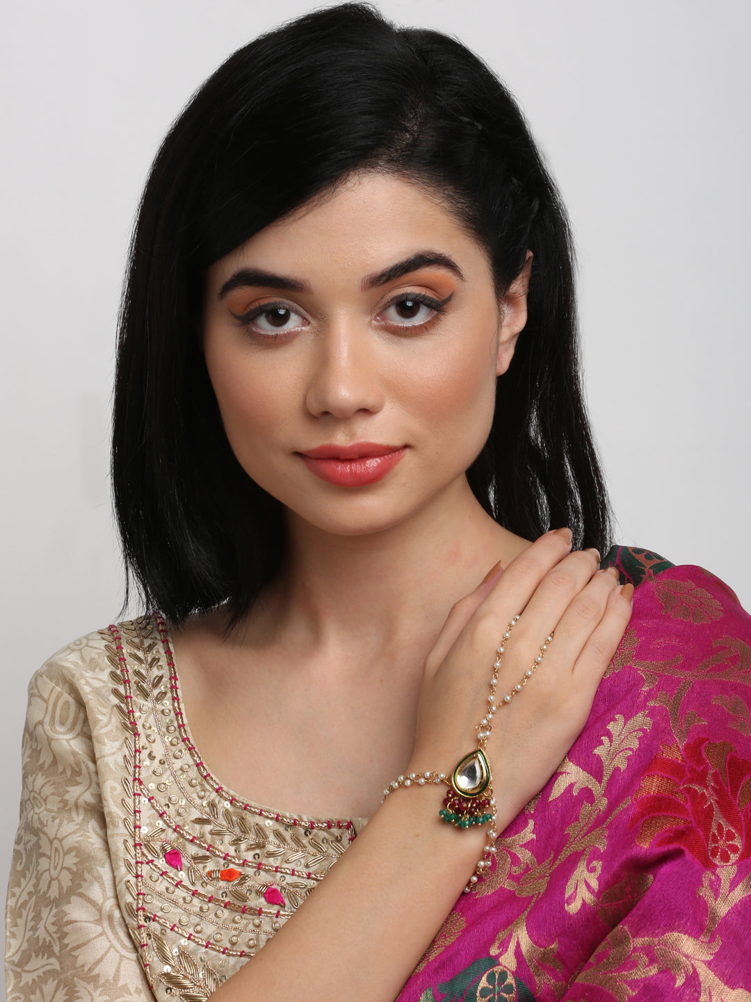 Kundan Bracelet - Ruby Raang - Ruby Raang Studio