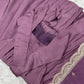 Lorenvalley Fashion Mauve Pure Roman Silk Chanderi Fabric Fully Flared Anarkali Pant With Dupatta Set - Mauve | Swadesiicart