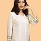 Gharana India Pure Muslin Short Chikankari Kurta | Swadesiicart
