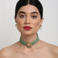 Kundan Choker With Studs - Ruby Raang | Swadesiicart