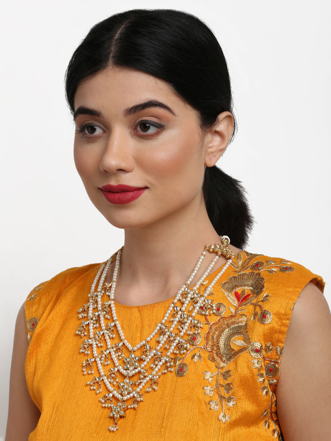 Kundan Neckpiece - Ruby Raang | Swadesiicart
