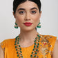 Kundan Neckpiece With Earrings - Ruby Raang - Ruby Raang Studio