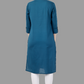 House of RP Women's Light Blue Solid Cotton Straight Kurta | Swadesiicart