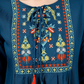 House of RP Women Light Blue Rayon Embroidered Flared Tunic | Swadesiicart