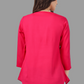 House of RP Women Pink Rayon Embroidered Flared Tunic | Swadesiicart
