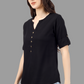 House of RP Women Black Rayon Solid Casual Tunic | Swadesiicart