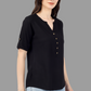 House of RP Women Black Rayon Solid Casual Tunic | Swadesiicart