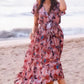 Noroke Sustainable fabric | Bemberg Brown Printed High Low Dress | Swadesiicart