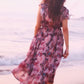 Noroke Sustainable fabric | Bemberg Brown Printed High Low Dress | Swadesiicart