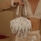 New Stylish Partywear White Mirror Work Potli Bag for Womens by House of Ree - Swadesiicart