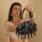New Stylish Partywear Black Mirror Work Potli Bag for Womens by House of Ree - Swadesiicart
