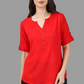 House of RP Women Red Rayon Solid Casual Tunic | Swadesiicart