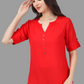 House of RP Women Red Rayon Solid Casual Tunic | Swadesiicart