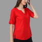 House of RP Women Red Rayon Solid Casual Tunic | Swadesiicart