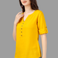 House of RP Women Yellow Rayon Solid Casual Tunic | Swadesiicart