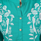 House of RP Women's Turquoise Rayon Chicken Embroidered Straight Kurta | Swadesiicart
