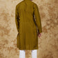 Bluesaanchi Men's Mirror Magic Field Drab Kurta Set | Swadesiicart