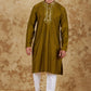 Bluesaanchi Men's Mirror Magic Field Drab Kurta Set | Swadesiicart