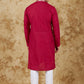 Bluesaanchi Men's Mirror Magic Red Kurta Set | Swadesiicart