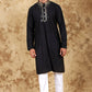 Bluesaanchi Men's Mirror Magic Black Kurta Set | Swadesiicart