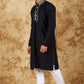 Bluesaanchi Men's Mirror Magic Black Kurta Set | Swadesiicart