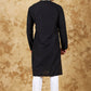 Bluesaanchi Men's Mirror Magic Black Kurta Set | Swadesiicart